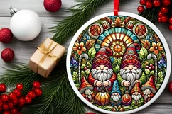 Round Christmas Ornament Sublimation|Clipart Product Image 1