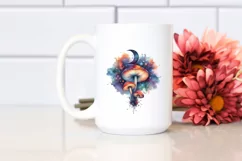 Magical Celestial Astral Mushroom Watercolor Splash | Product Image 2