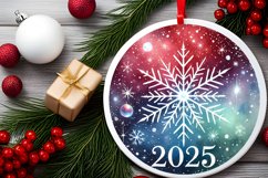Round Christmas Ornament Sublimation|Clipart Product Image 1