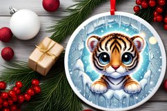 Round Christmas Ornament Sublimation|Clipart Product Image 2