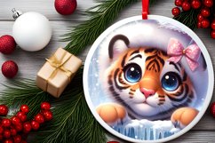 Round Christmas Ornament Sublimation|Clipart Product Image 2
