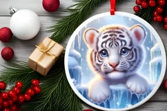 Round Christmas Ornament Sublimation|Clipart Product Image 2