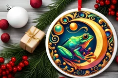 Round Christmas Ornament Sublimation|Clipart Product Image 2