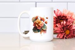 Abstract Wooden Stained Begonia | Sublimation | Clipart Product Image 2