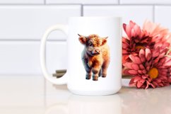 pastel Baby Highland Cow Court PNG Product Image 2