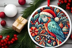 Round Christmas Ornament Sublimation|Clipart Product Image 2