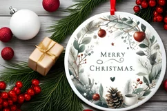 Winter Scene Merry Hearts Sublimation PNG Product Image 2
