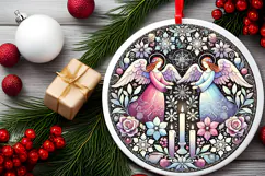 Round Christmass Ornament PNG Product Image 2