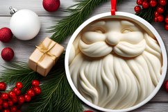 Santa Round Ornament Sublimation PNG Product Image 2