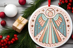Round Christmass Ornament PNG Product Image 2
