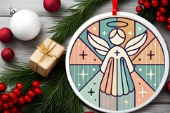 Round Christmas Ornament Sublimation|Clipart Product Image 1