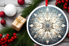 Round Christmass Ornament PNG Product Image 2