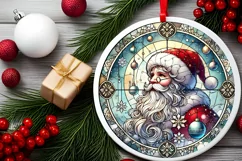 Round Christmas Ornament Sublimation|Clipart Product Image 1
