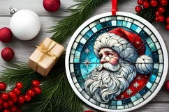 Round Christmas Ornament Sublimation|Clipart Product Image 1