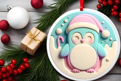 Round Christmas Ornament Sublimation|Clipart Product Image 2