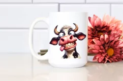 Cow Goofy Cow Portrait | Sublimation | Clipart Product Image 2