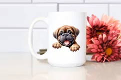 Cute Funny Mastiff Watercolor | Clipart Product Image 2