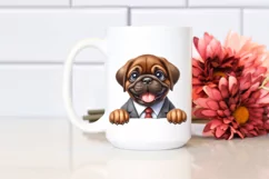 Cute Baby Mastiff Smiling Clipart Product Image 2