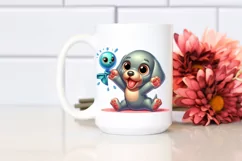 Crazy Baby Weimaraner Big Eyes | Clipart Product Image 2