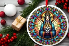 Round Christmas Ornament Sublimation|Clipart Product Image 2