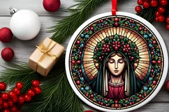 Round Christmas Ornament Sublimation|Clipart Product Image 1