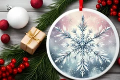 Round Christmas Ornament Sublimation|Clipart Product Image 2