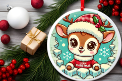 Round Christmass Ornament PNG Product Image 2