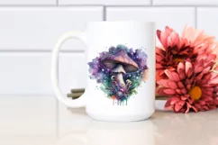 Detailed Mushroom Watercolor PNG Product Image 2