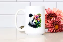 Abstract Vibrant Watercolor Panda PNG Product Image 2