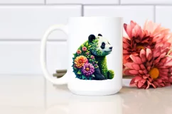 Abstract Vibrant Watercolor Panda PNG Product Image 2