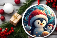 Round Christmas Ornament Sublimation|Clipart Product Image 2