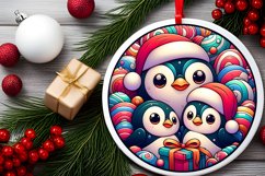 Round Christmas Ornament Sublimation|Clipart Product Image 2