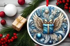 Round Christmas Ornament Sublimation|Clipart Product Image 2