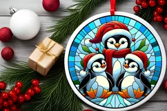 Round Christmas Ornament Sublimation|Clipart Product Image 1