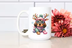 a Winter Bloodhound with Reindeer Horns Product Image 2