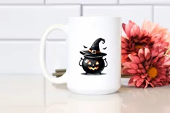 Simple Funny Haloween Clipart with Cauldron PNG Product Image 2