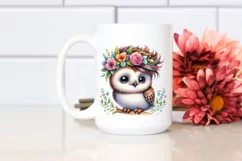 Watercolor Owl Playing, Transparent PNG Product Image 2