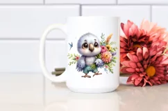 Watercolor Cute Baby Parrot | Clipart Product Image 2
