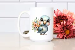 Funny Cute Owl Holding Pizza Slice Clipart Product Image 687
