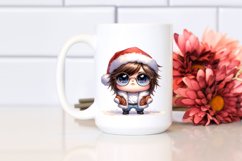 a Pastel Japanese Chin with Santa Hat Product Image 2