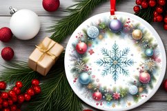 Round Christmas Ornament Sublimation|Clipart Product Image 2