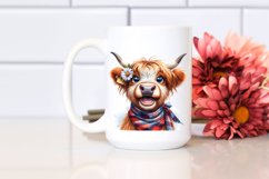 Cow Excited Highland Cow Portrait | Sublimation | Clipart Product Image 2