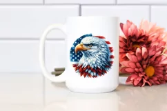 Patriotic Bald Eagle Watercolor | Summer Clipart Product Image 2