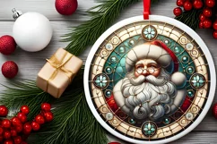 Round Christmas Ornament Sublimation|Clipart Product Image 1