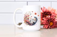 Spring Petals Cat Tumbling Watercolor Product Image 2