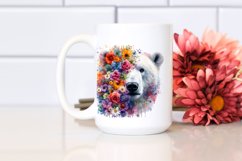 Vibrant Watercolor Polar Bear | Clipart Product Image 2