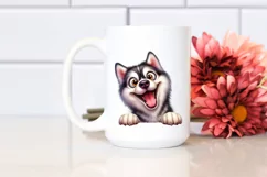 Fur Crazy Watercolor Husky | Clipart Product Image 2