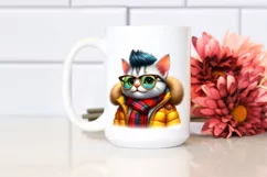 Goofy Baby Cat for Winter PNG Product Image 2