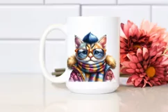Goofy Baby Cat for Winter PNG Product Image 2