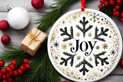 Round Christmas Ornament Sublimation|Clipart Product Image 2